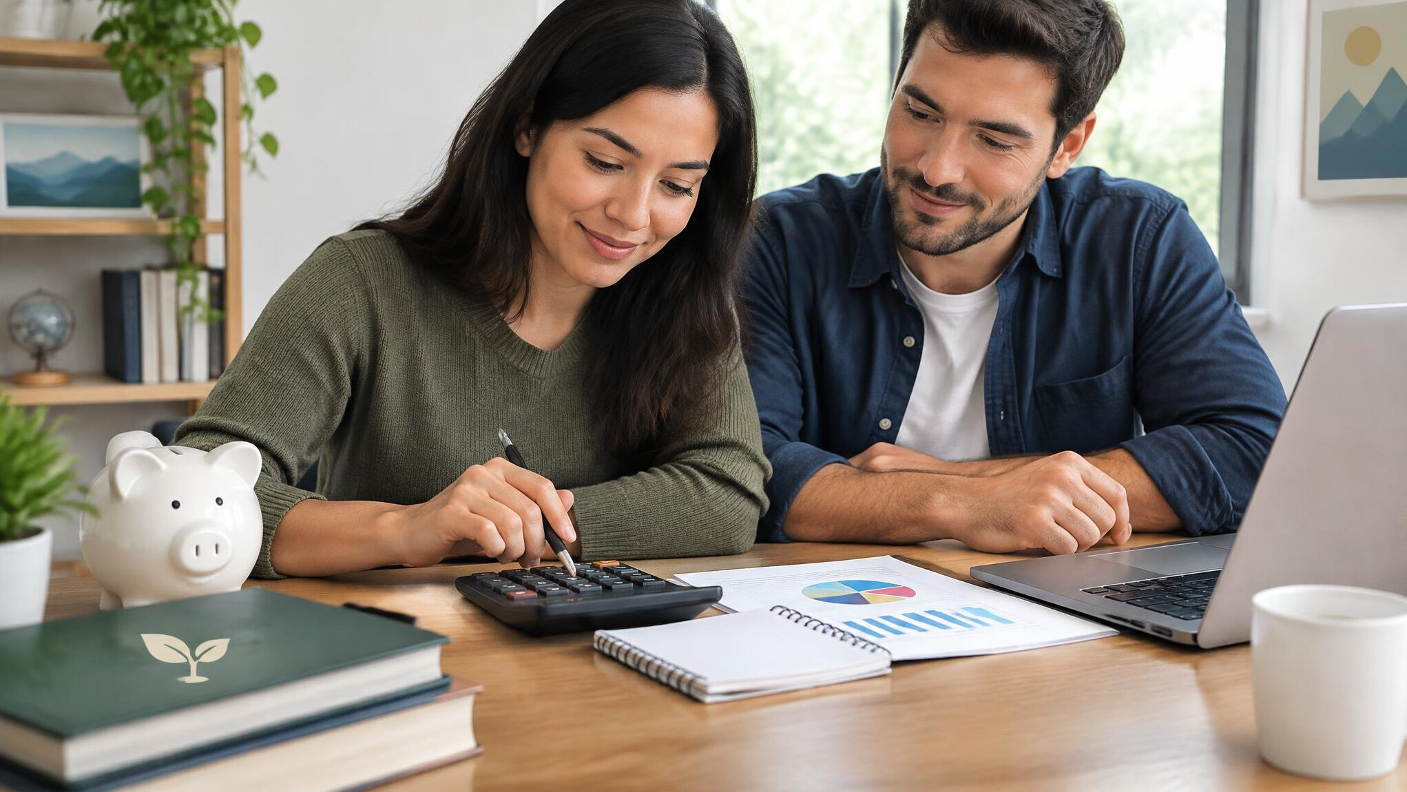 person calculating budget