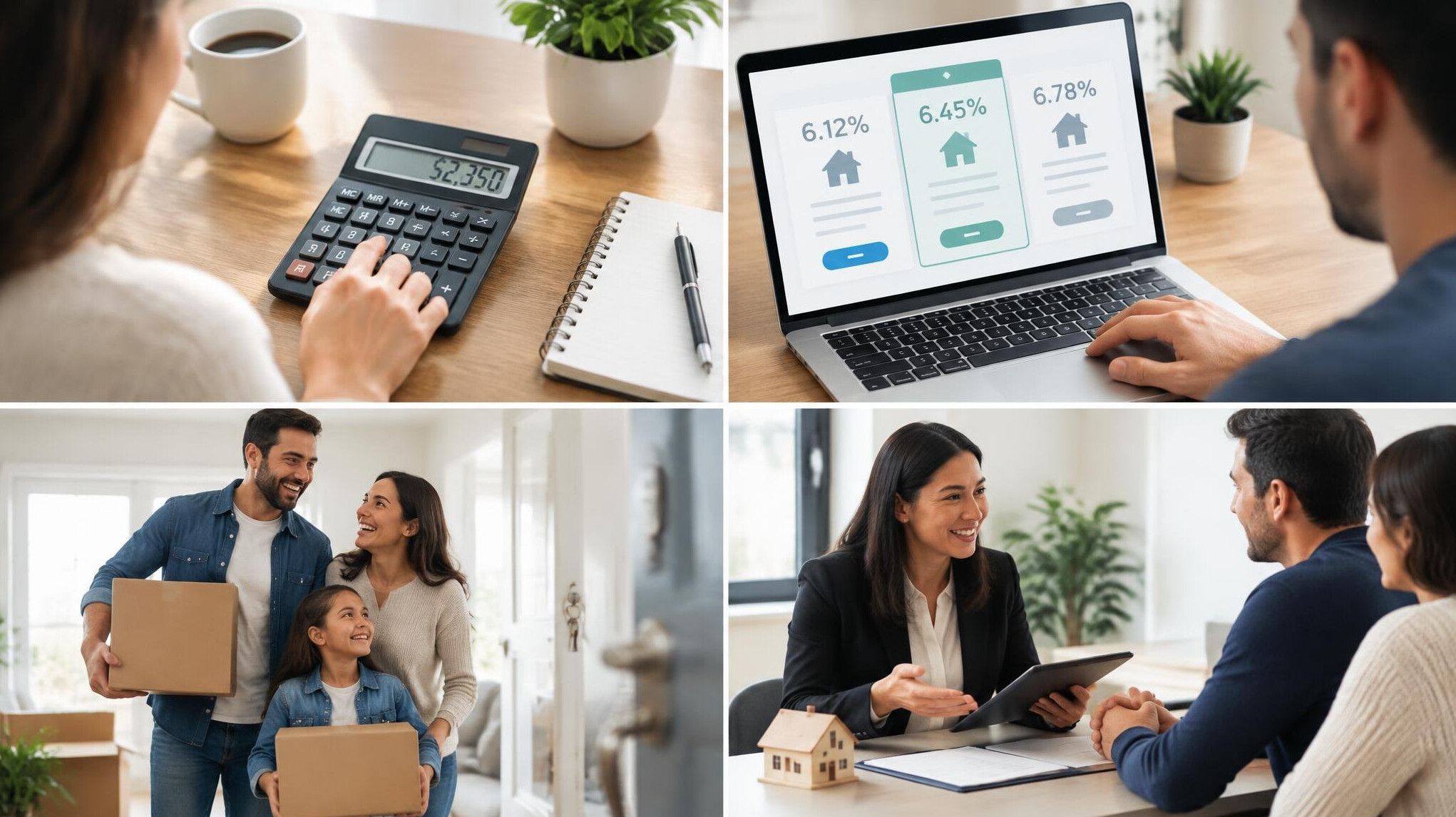person using mortgage calculator